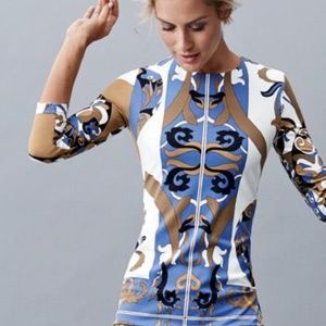 J. McLaughlin Midi Print Dress Size Medium